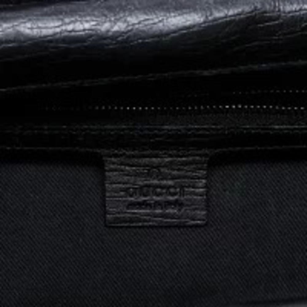 Gucci Canvas Handbag Black Bamboo GG - Picture 11 of 13